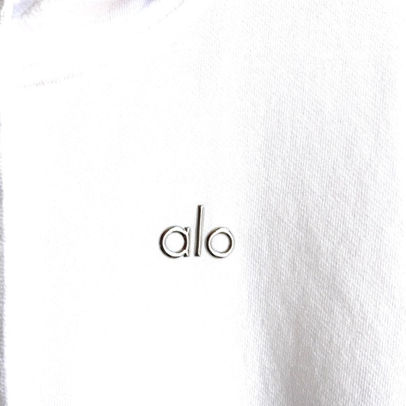 ALO Yoga Accolade White Sweatshirt Hoodie XS - Picture 4 of 5